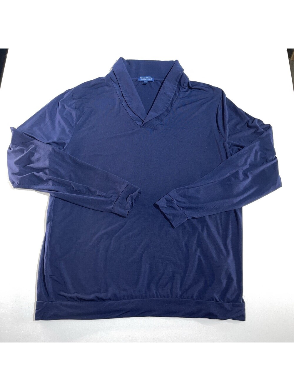 Peter Millar Sweater Men XL Blue Crown Crafted Merino Wool Blend L/S Pullover